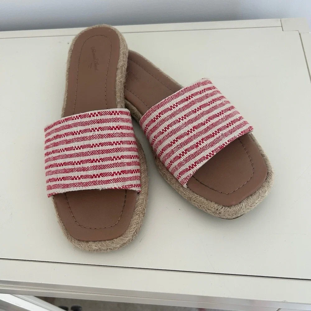 Universal Thread Fisherman Nautical Coastsl Preppy Square Toe Sandals‎ Resort